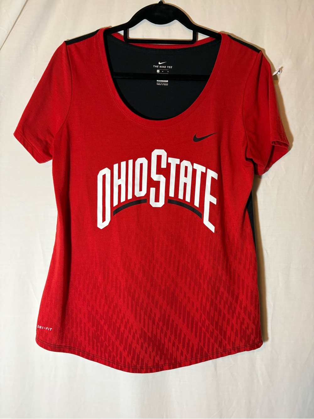 Nike Women's Red Dri-Fit Ohio State Scoop Neck Tee